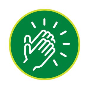 Icon of hands clapping.