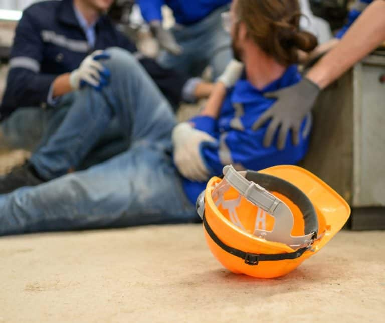 injured worker and team